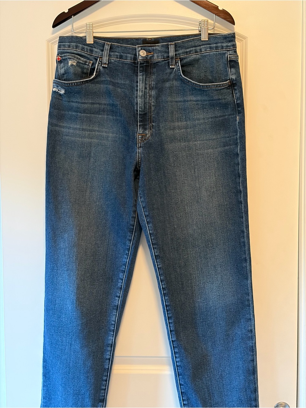 Hudson Jeans Kass Women's Straight Leg Dark Blue Denim